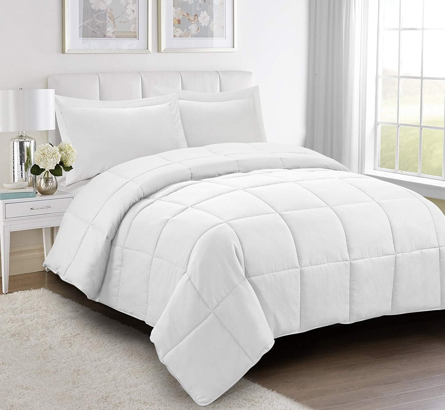 Quilted Fluffy Comforter Bedding Duvet Set