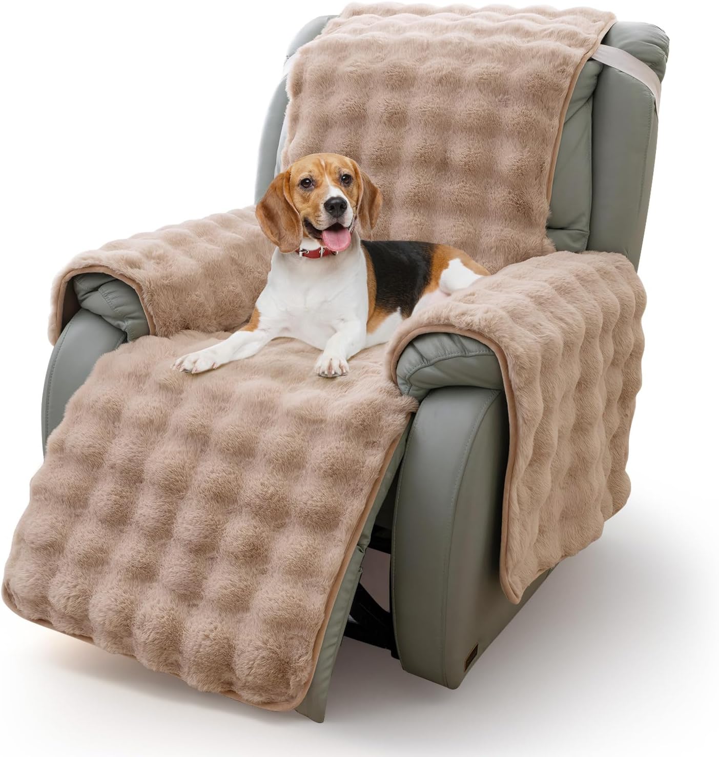 Non-Slip Plush Rabbit Slipcover Lazy Boy Chair Recliner Cover