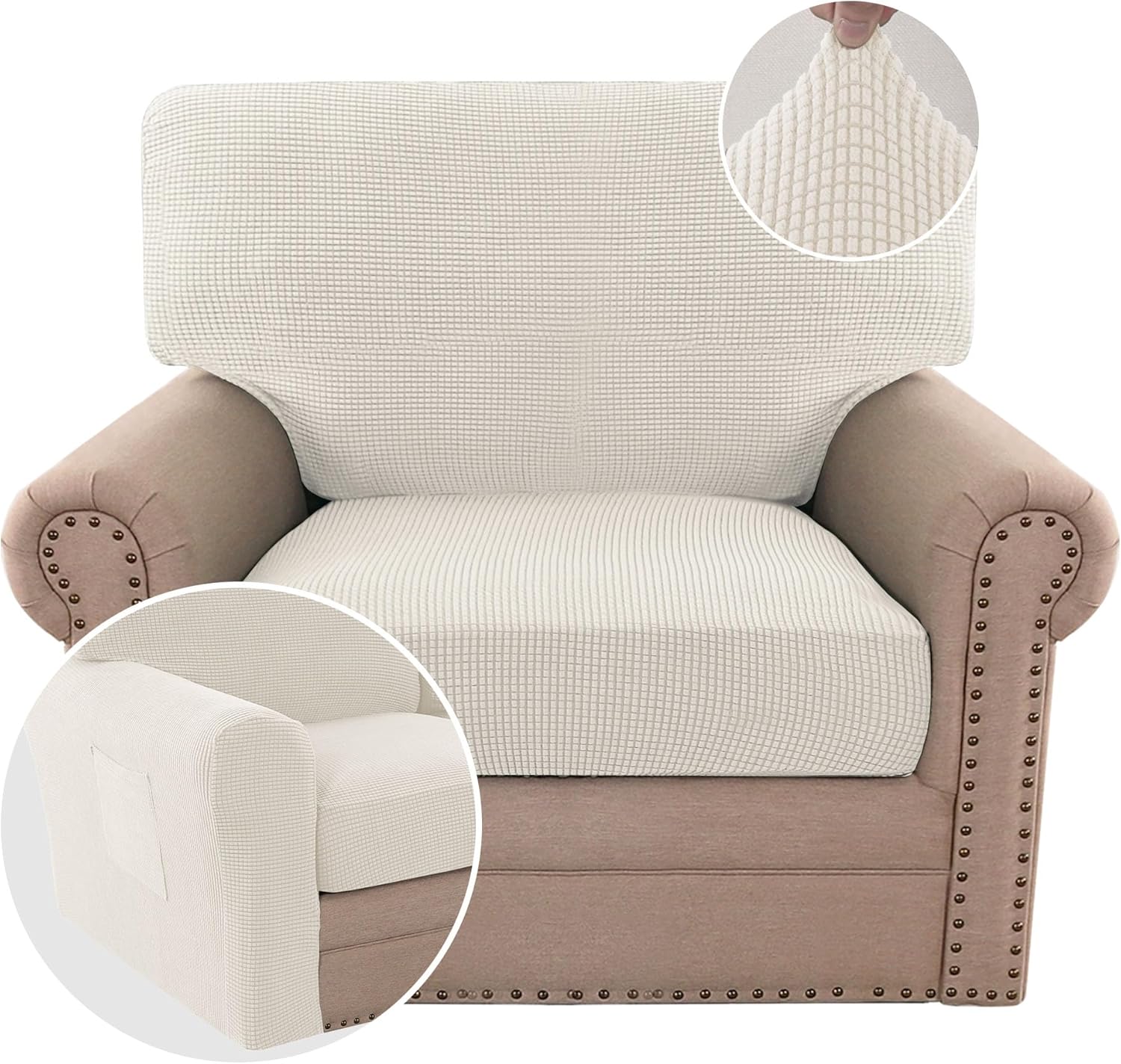 Jacquard Cushion Slipcover Sofa Couch Cover