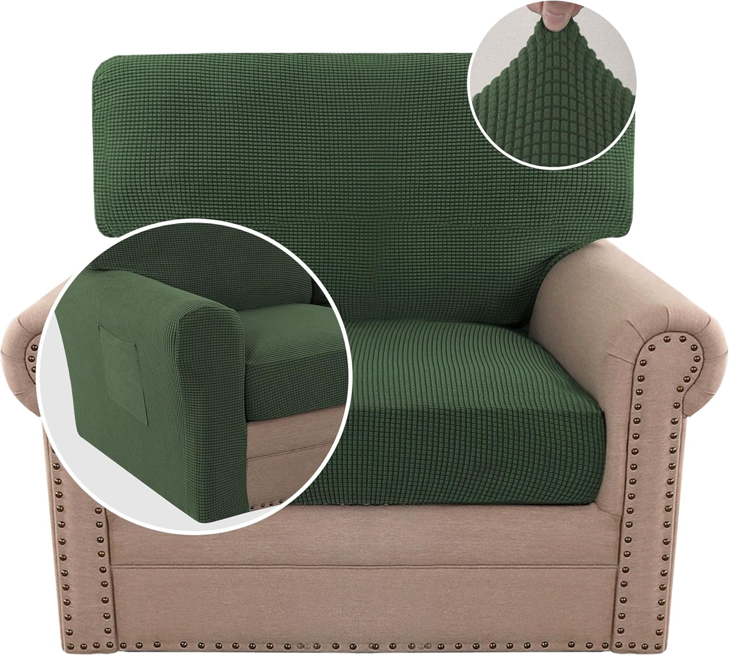 Jacquard Cushion Slipcover Sofa Couch Cover