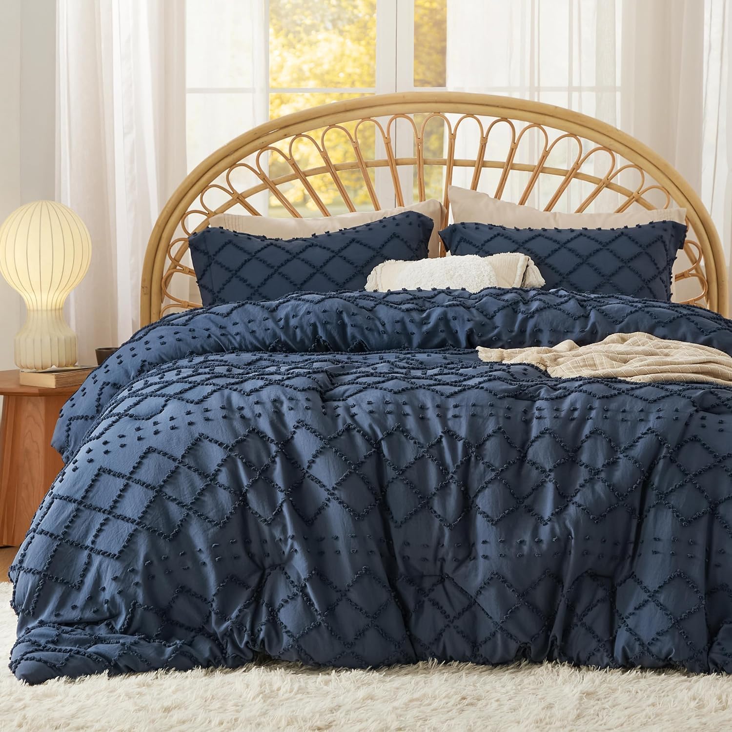 Shabby Chic Fluffy Boho Bedding Comforter Set