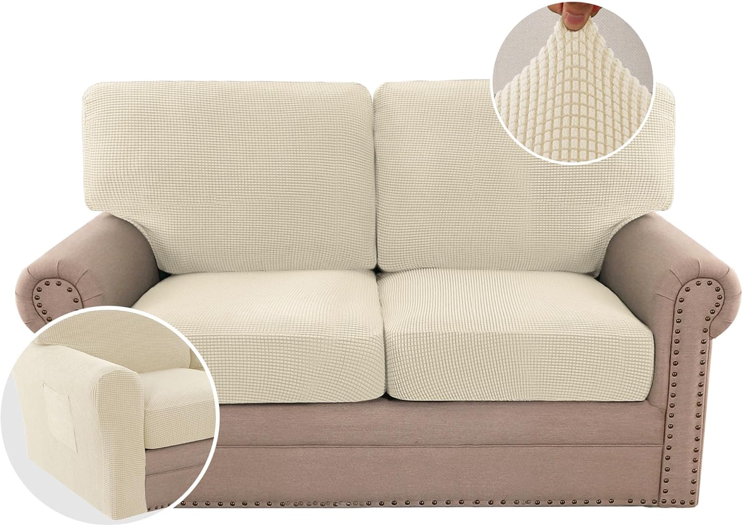 Jacquard Cushion Slipcover Sofa Couch Cover