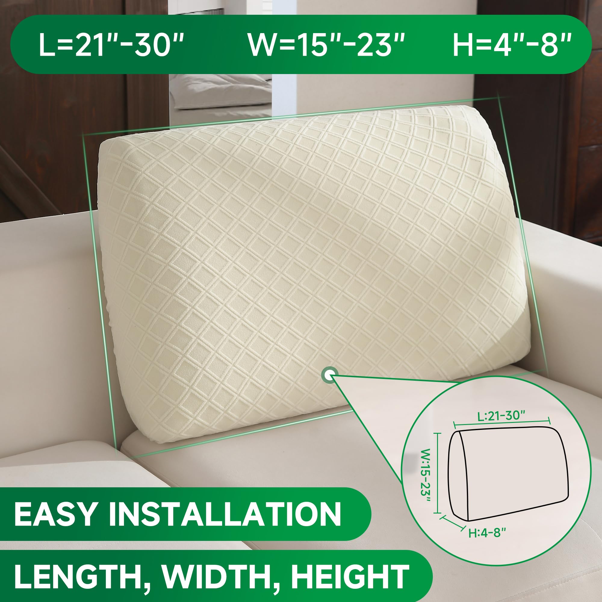 Anti Slip Cushion L Shaped Diamond Sectional Sofa Couch Cover