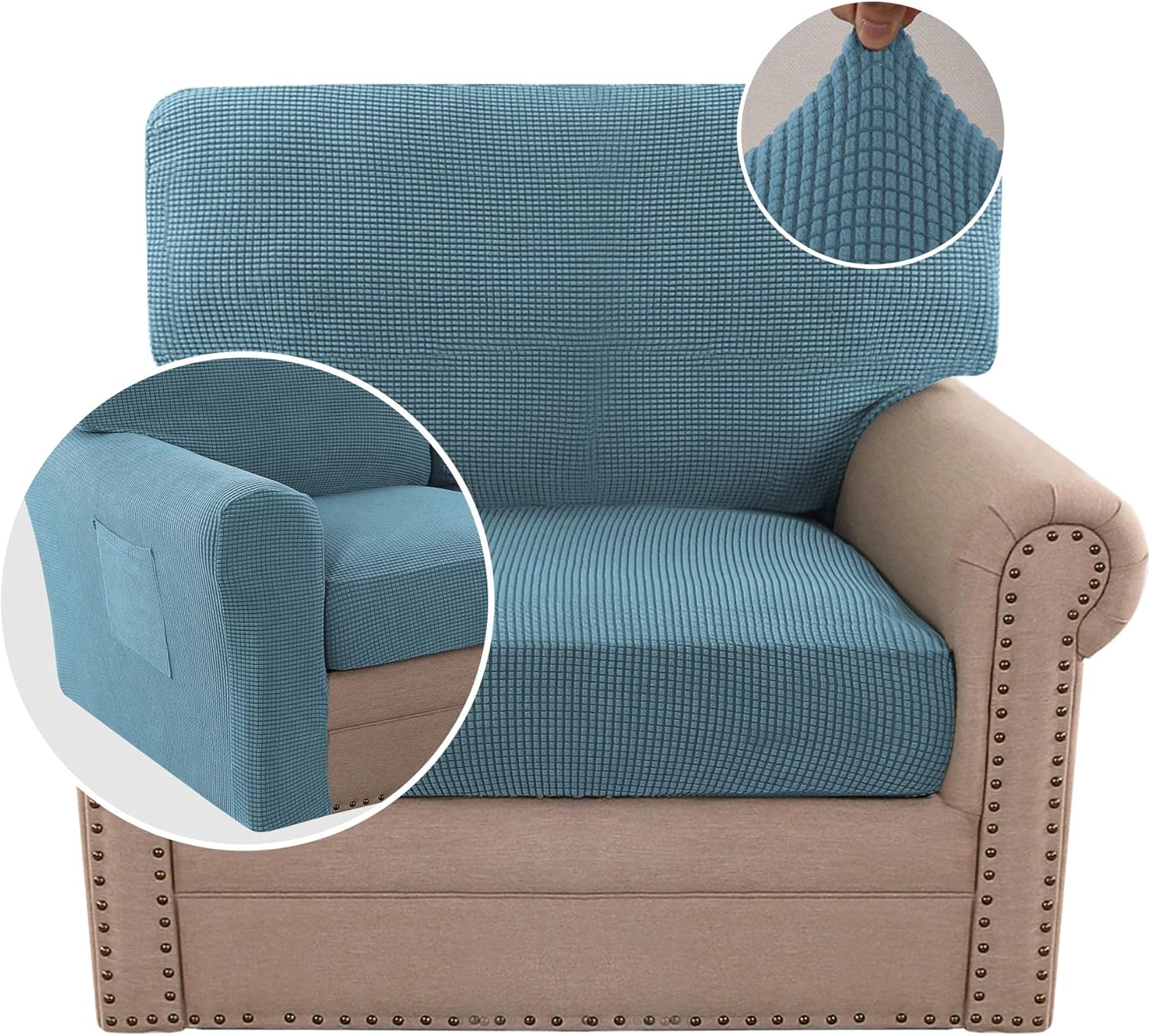 Jacquard Cushion Slipcover Sofa Couch Cover