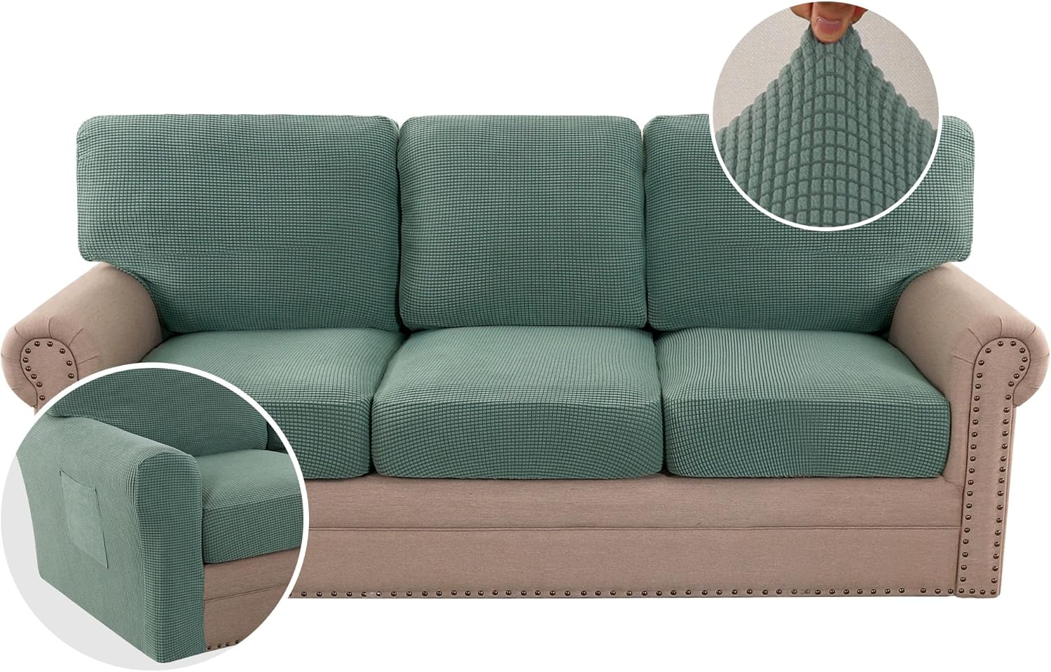 Jacquard Cushion Slipcover Sofa Couch Cover