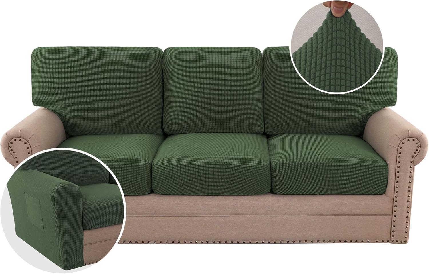 Jacquard Cushion Slipcover Sofa Couch Cover