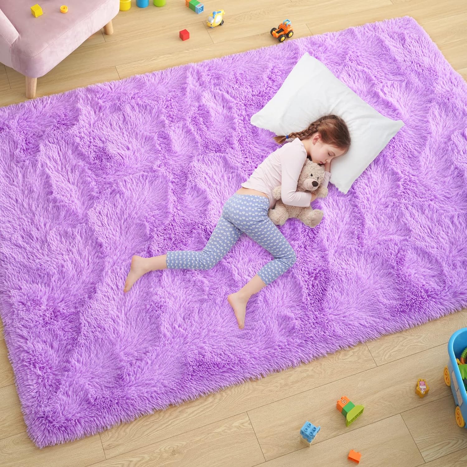 Shag Area Rug Fluffy Carpet
