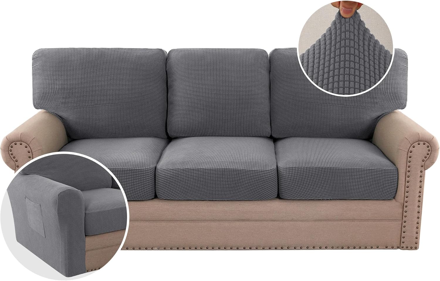 Jacquard Cushion Slipcover Sofa Couch Cover