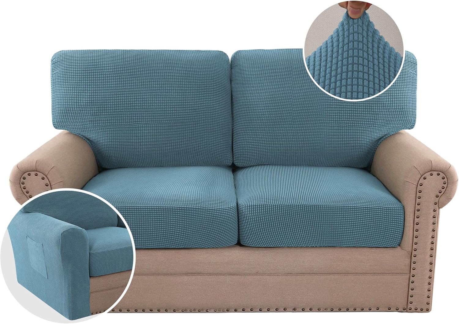 Jacquard Cushion Slipcover Sofa Couch Cover