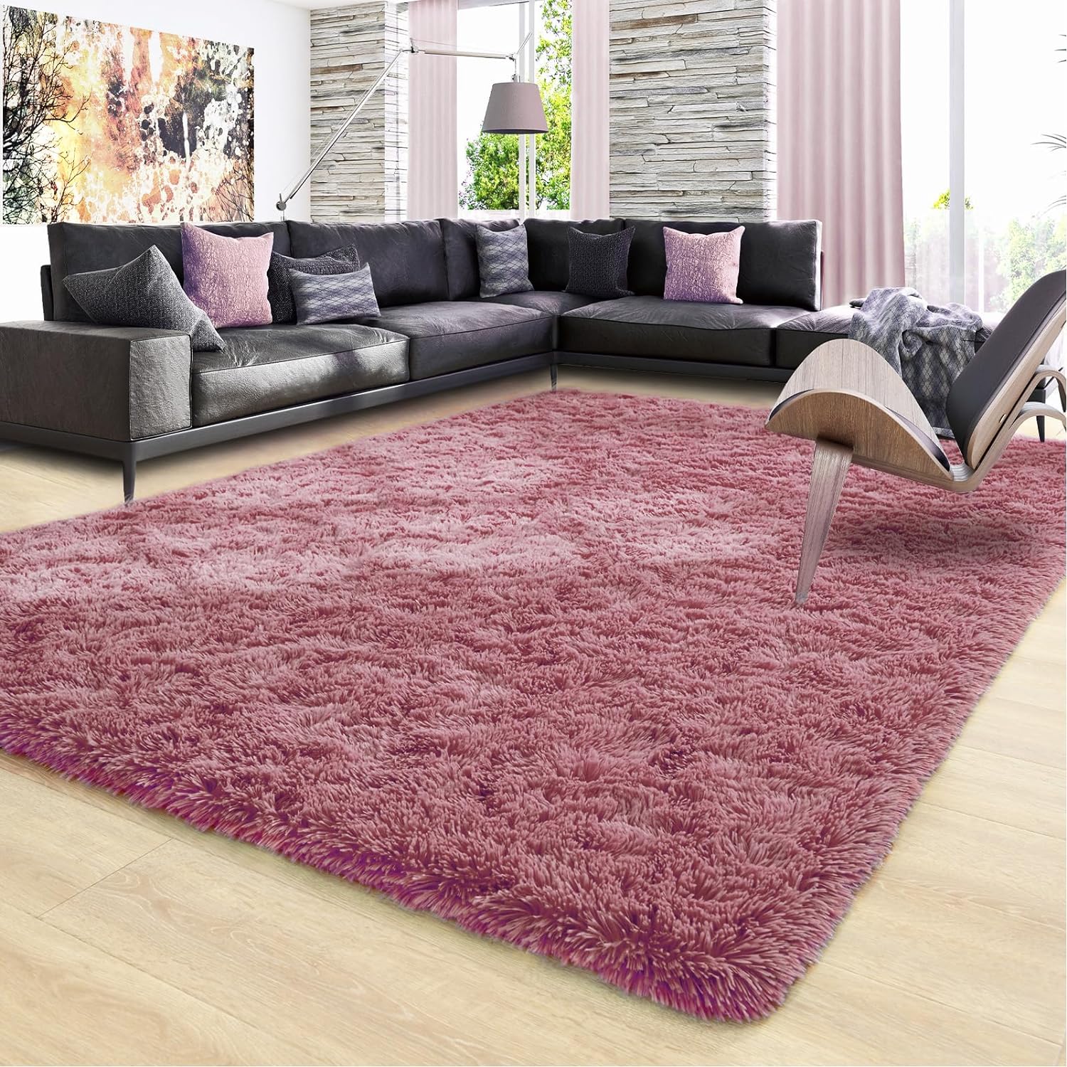 Shag Area Rug Fluffy Carpet