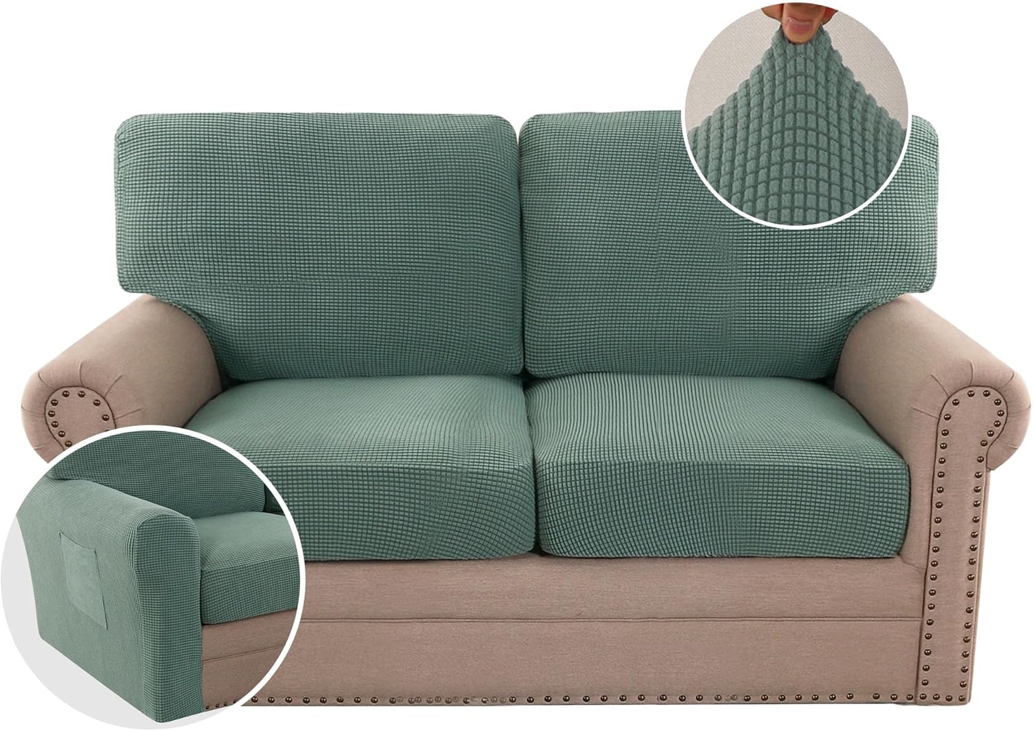 Jacquard Cushion Slipcover Sofa Couch Cover