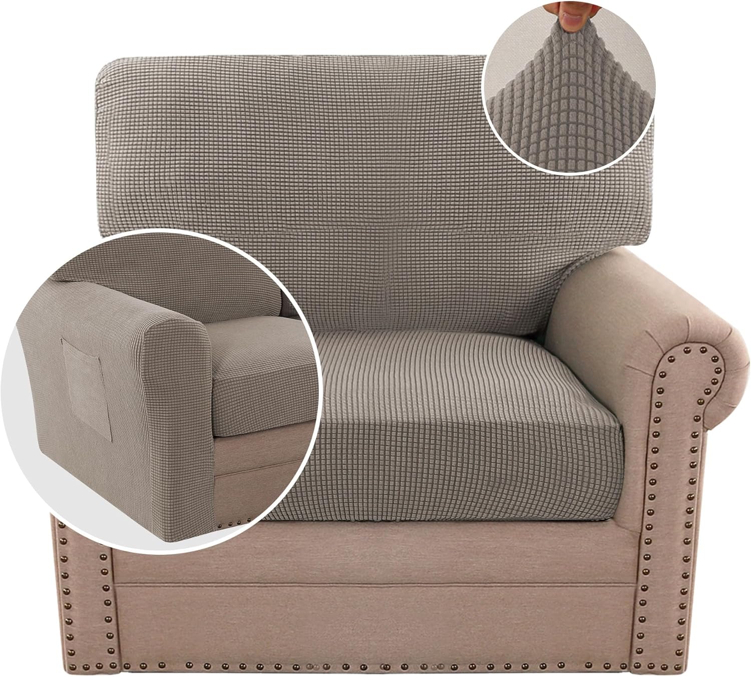 Jacquard Cushion Slipcover Sofa Couch Cover