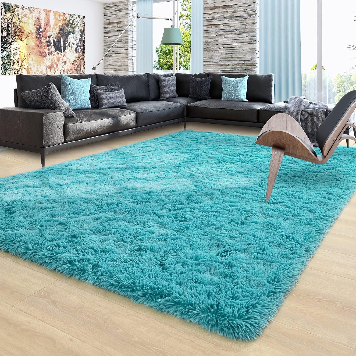 Shag Area Rug Fluffy Carpet