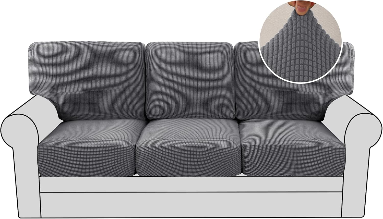 Jacquard Cushion Slipcover Sofa Couch Cover