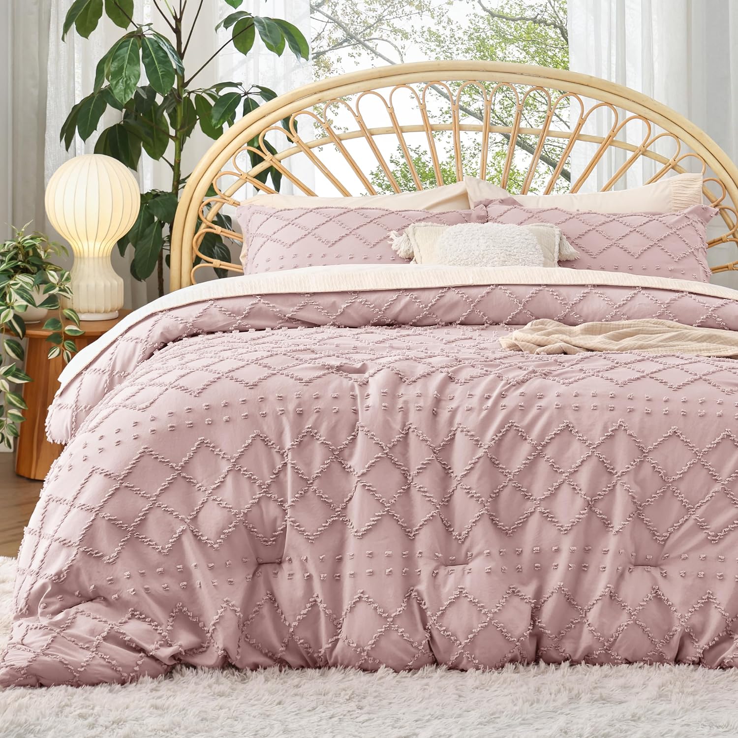Shabby Chic Fluffy Boho Bedding Comforter Set
