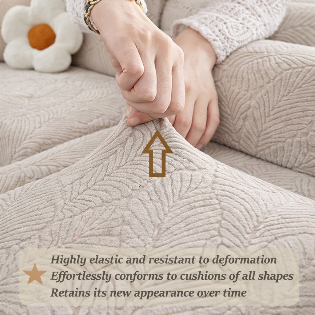 Anti Slip Jacquard L Shaped plush Cushion Sofa Couch Cover