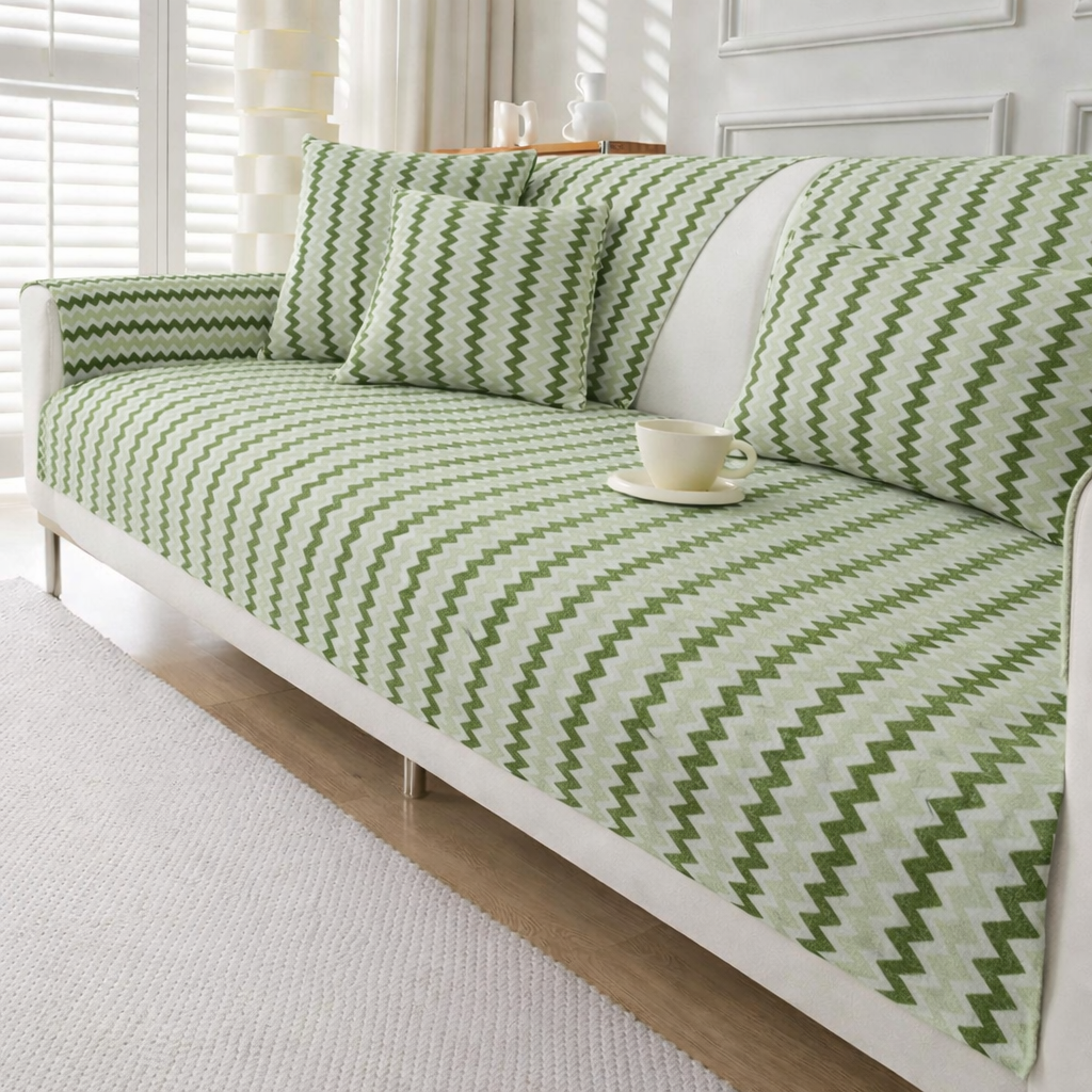 Non-Slip Geometric Chenille Sofa Couch Cover