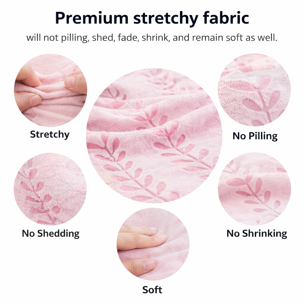 Anti-Slip L Shaped Leaf Skirted Cushion Sofa Couch Cover