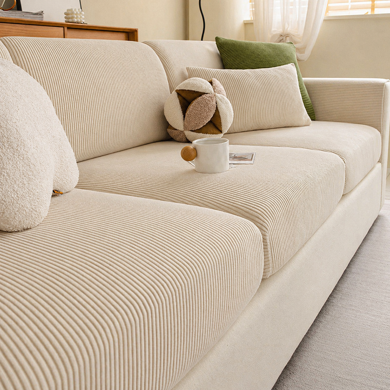 Anti Slip L Shaped Sectional Cushion Sofa Couch Cover