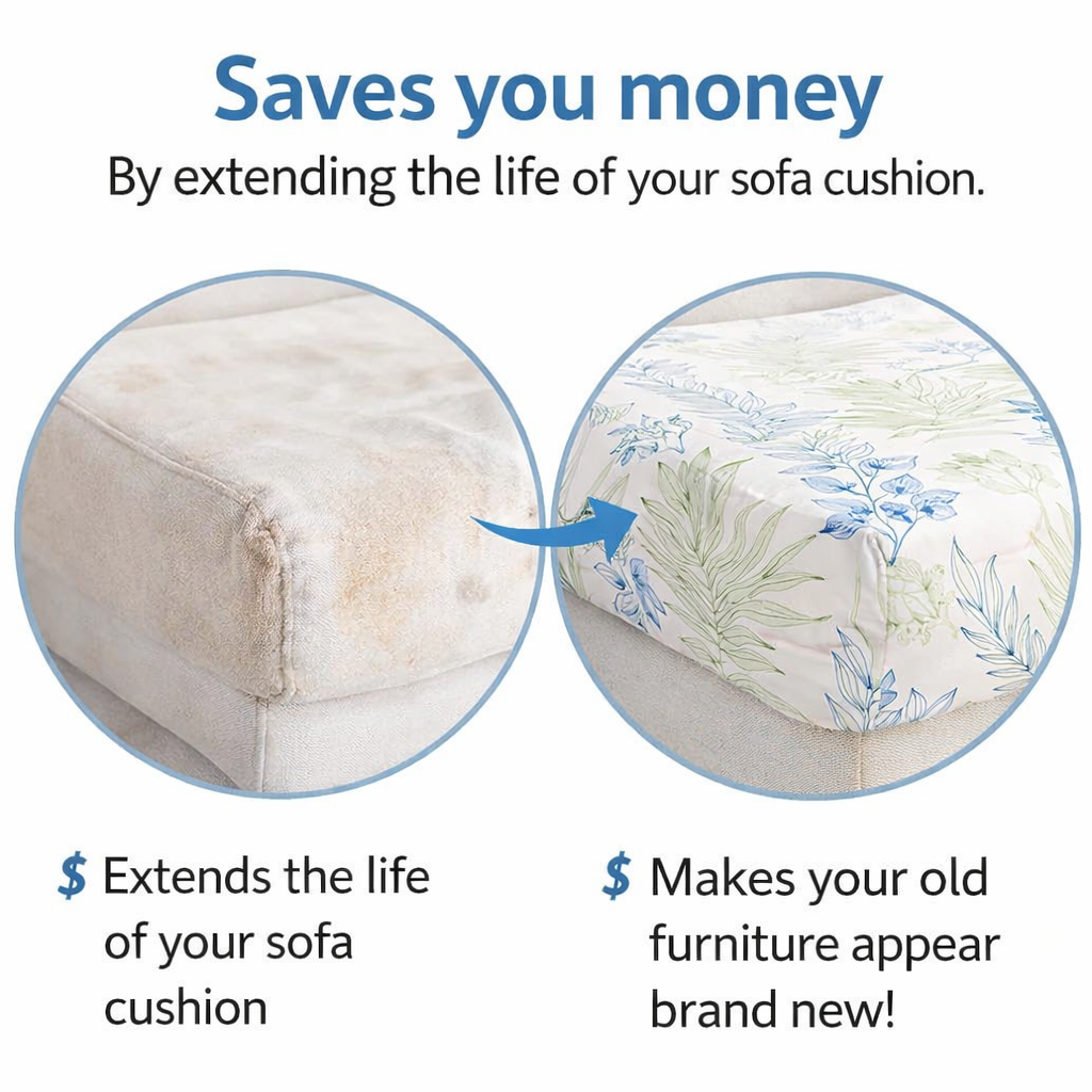L Shaped Anti-Slip Leaf Cushion Sectional Sofa Couch Cover