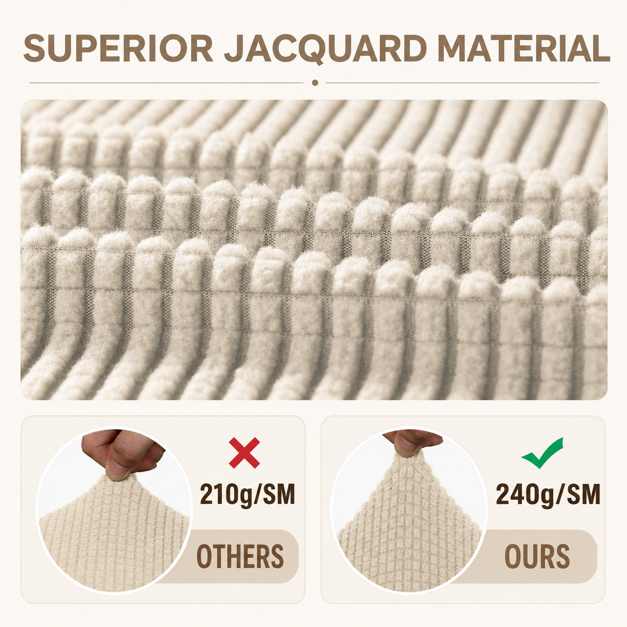Jacquard Corduroy Stretchy Slipcover Dinning Chair Seat Cover
