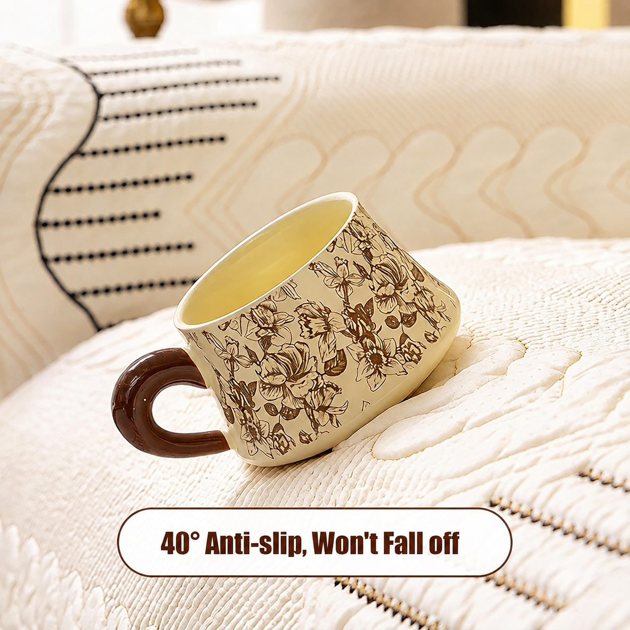 Non Slip Elegant Cotton Quilted Couch Cover