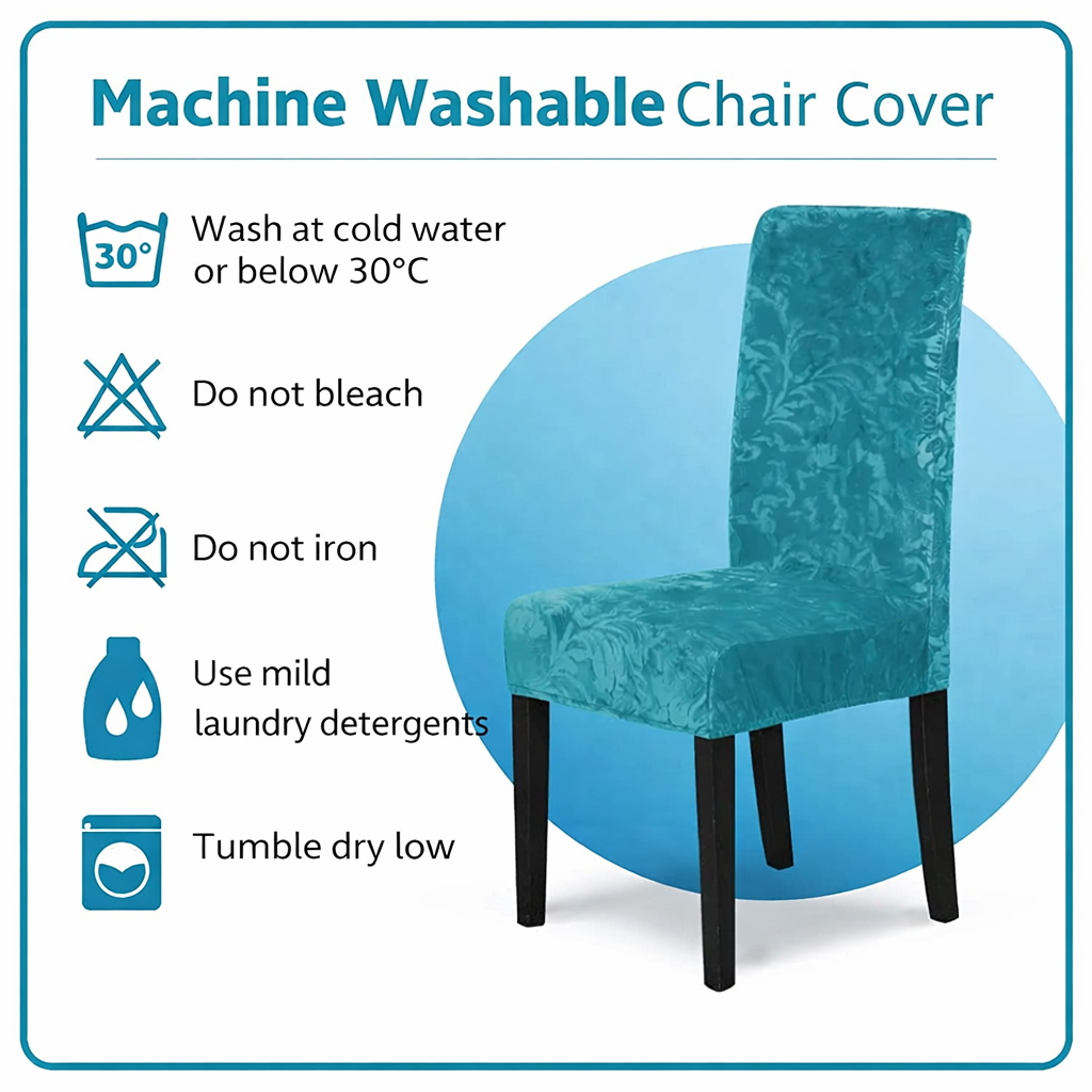 Slipcover Floral Velvet Chair Cover
