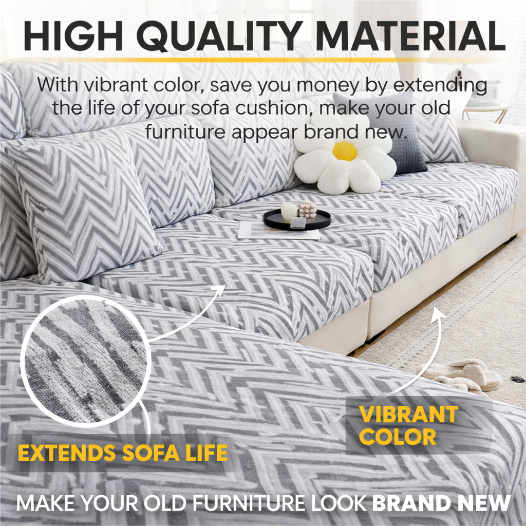 Anti-Slip Woven L Shaped Cushion Sofa Couch Cover