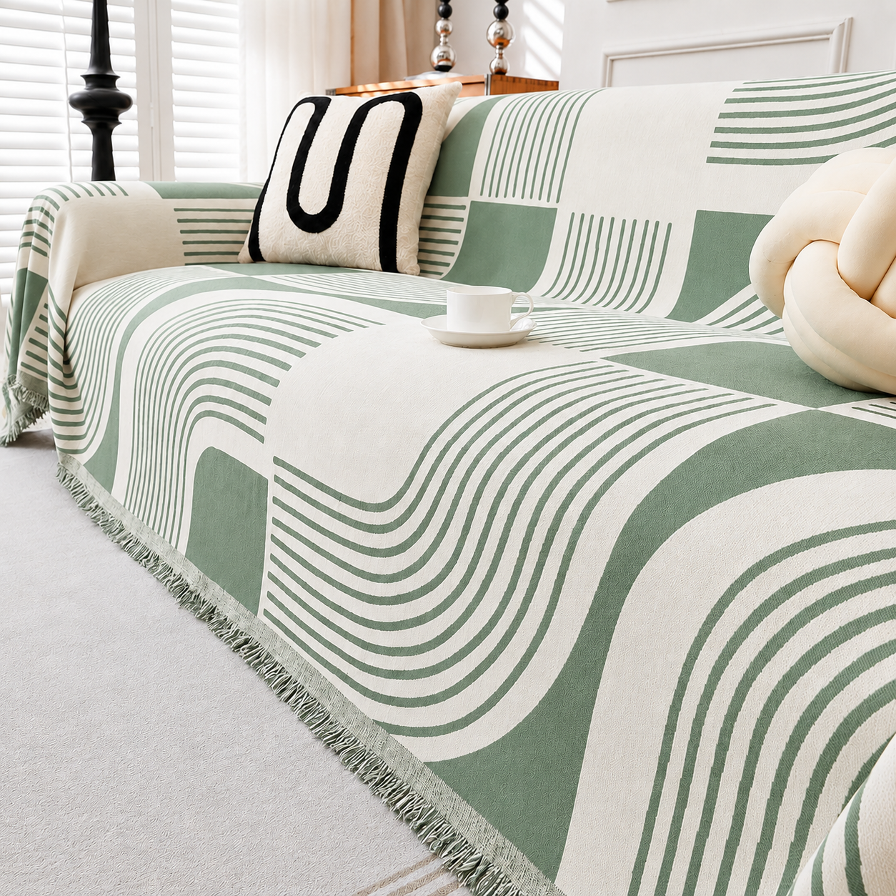 Elegant Chenille Bohemian Sofa Couch Cover