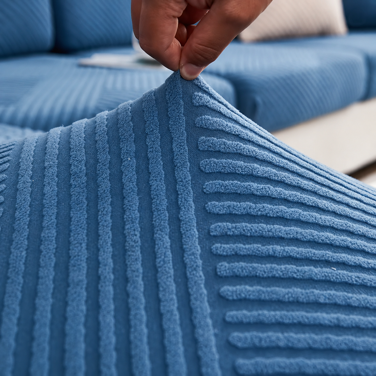 Anti Slip L Shaped Sectional Cushion Sofa Couch Cover