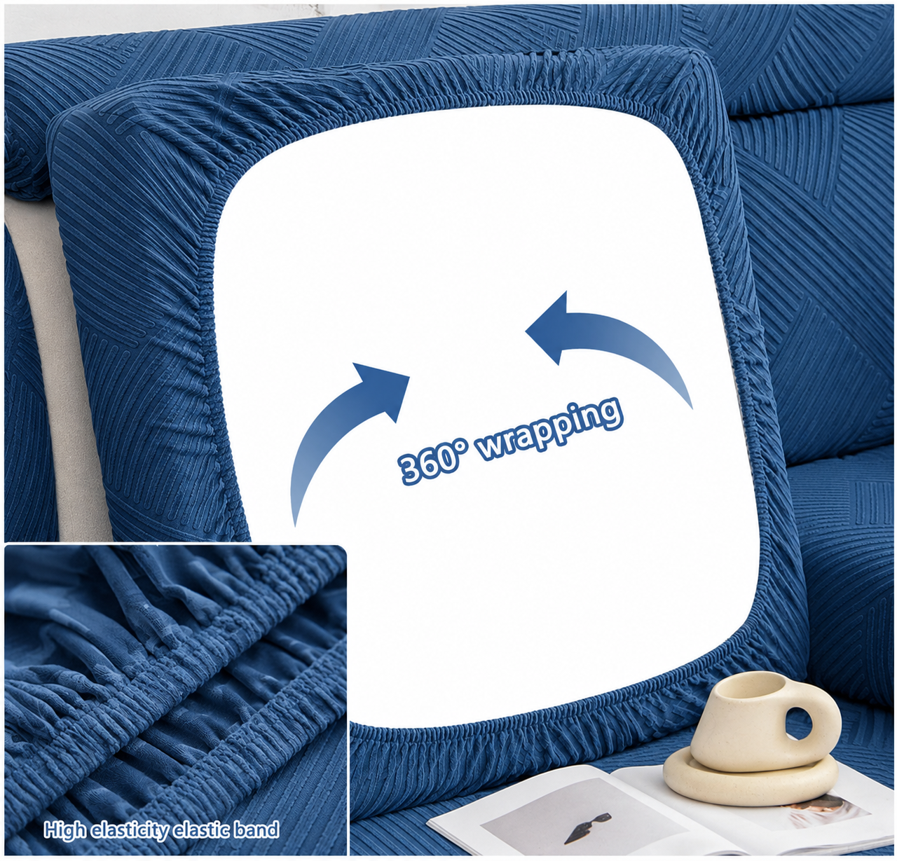 Anti Slip L Shaped Sectional Cushion Sofa Couch Cover