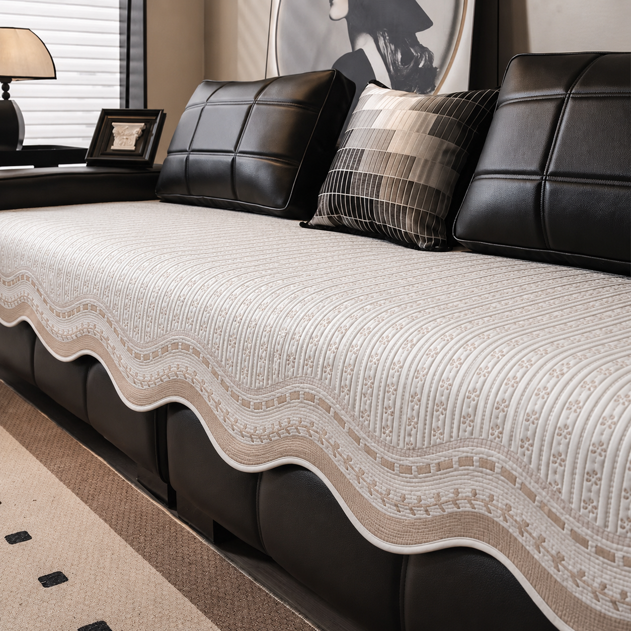 Elegant Ice Silk Cooling Dustproof Sofa Cover