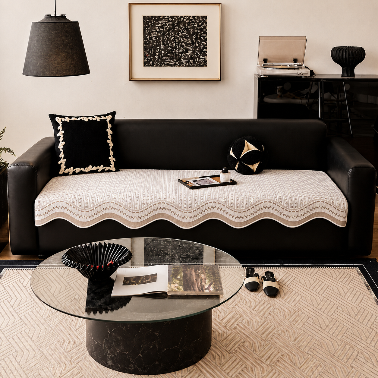 Elegant Ice Silk Cooling Dustproof Sofa Cover