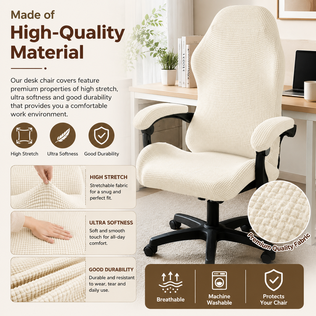 Anti Slip Jacquard Gaming Slipcover Chair Cover