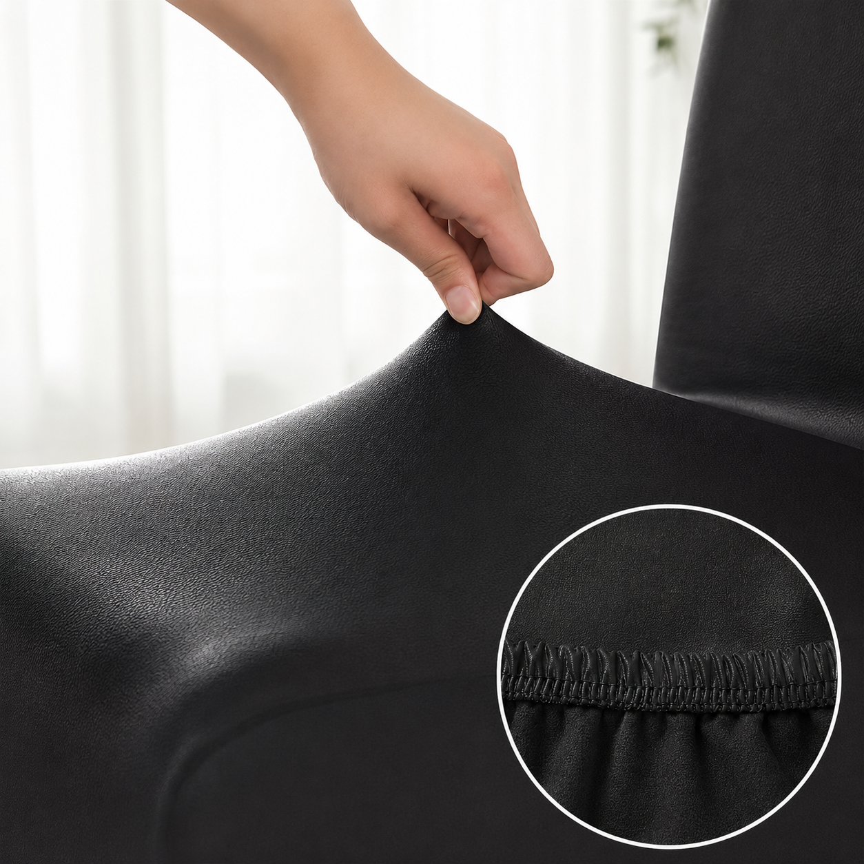 Anti Slip Oversize PU Stretch Slipcover Dinning Chair Cover