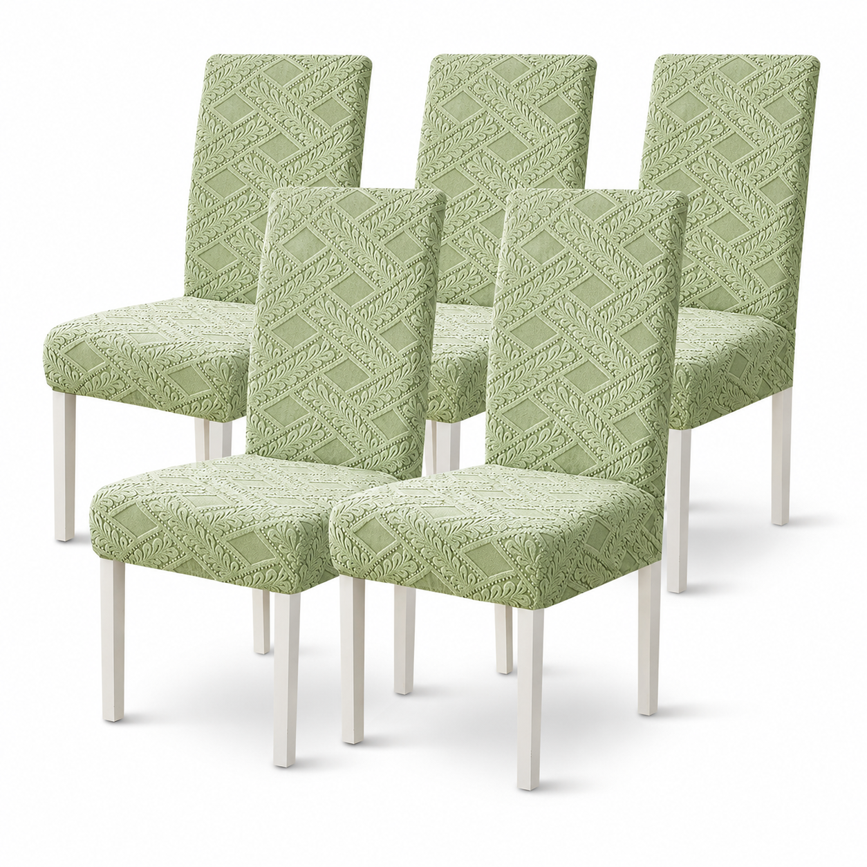 Jacquard Stretch Slipcover Dinning Chair Cover