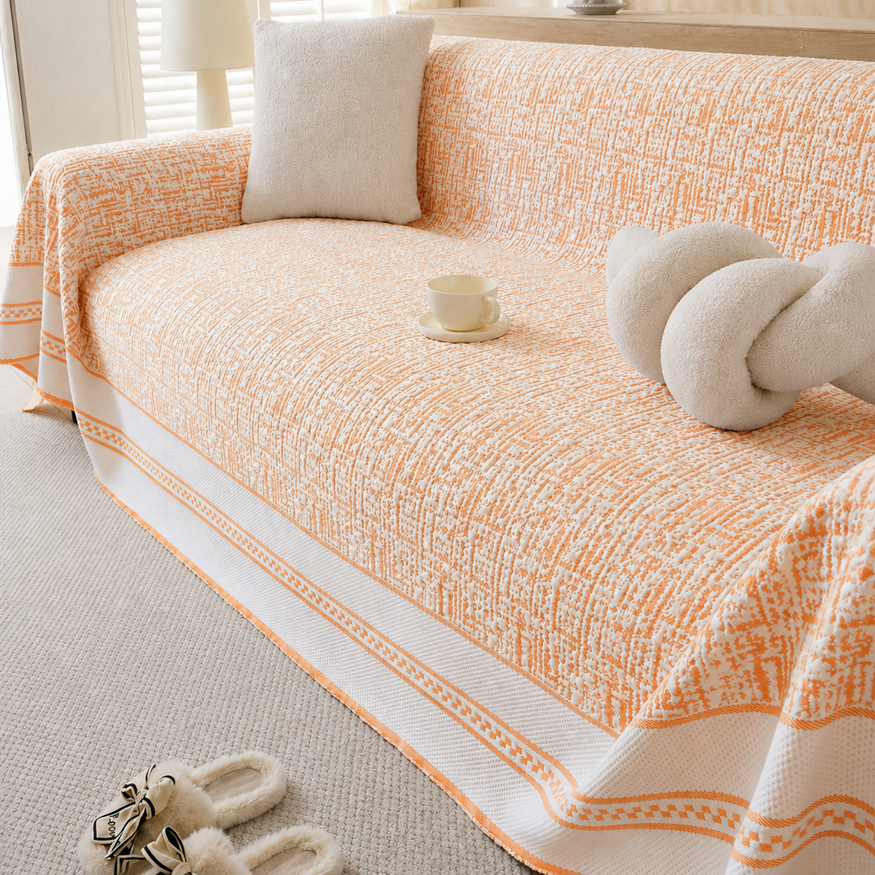 Non-Slip Elegant Geometric Tassels Sofa Couch Cover