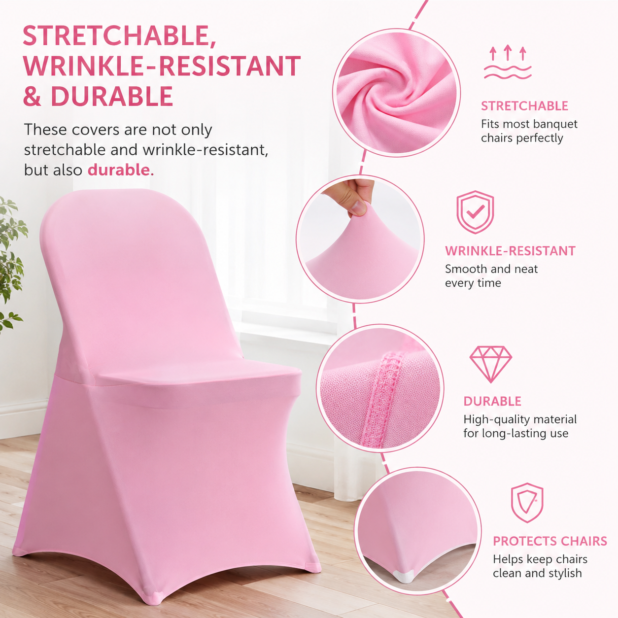 Stretch Spandex Banquet Folding Chair Cover