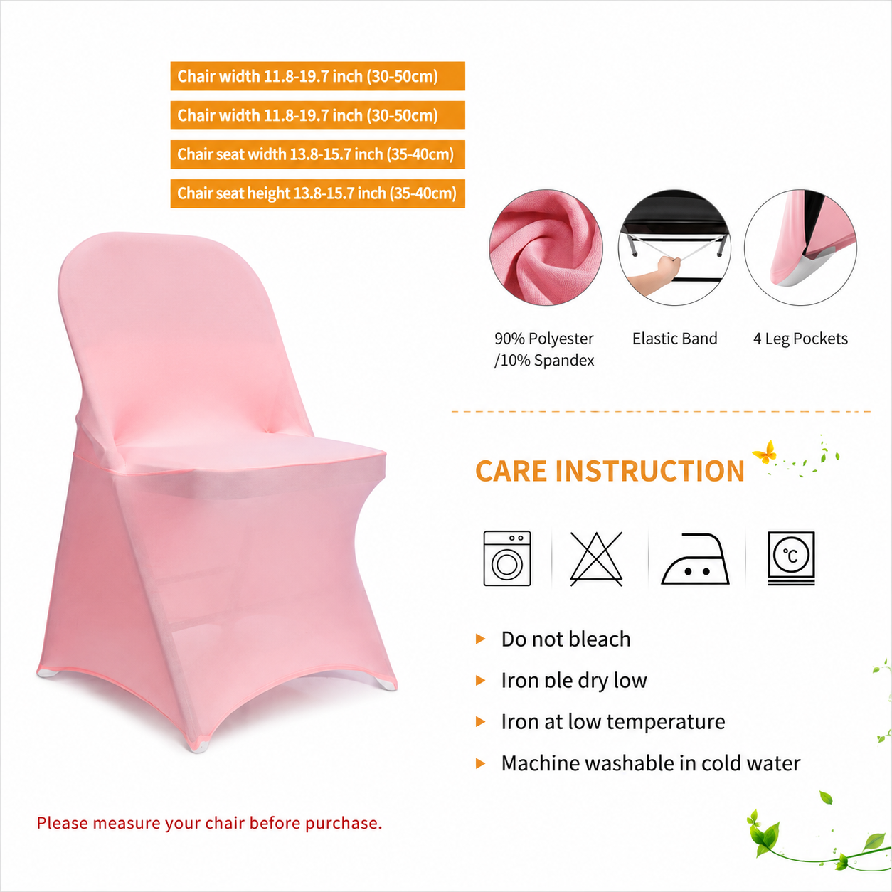 Stretch Spandex Banquet Folding Chair Cover