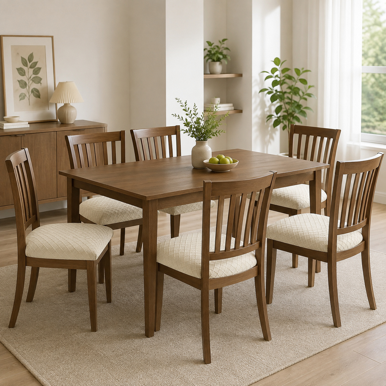 Geometric Jacquard Stretchy Slipcover Dinning Chair Seat Cover