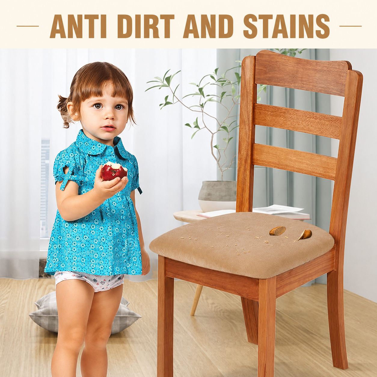 Velvet Stretchy Slipcover Dinning Chair Seat Cover