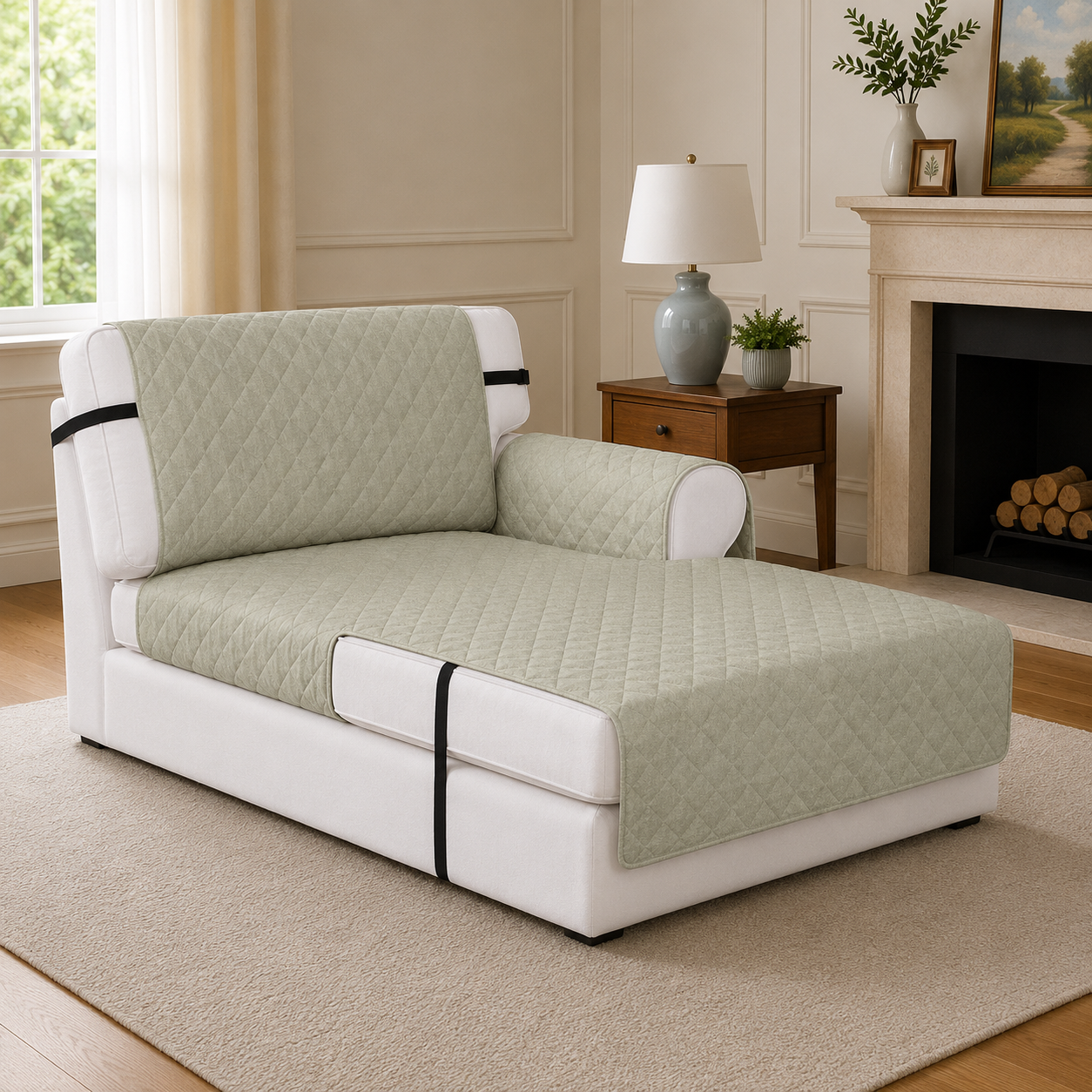 L Shape chaise lounge Sofa Mat Couch Slipcover