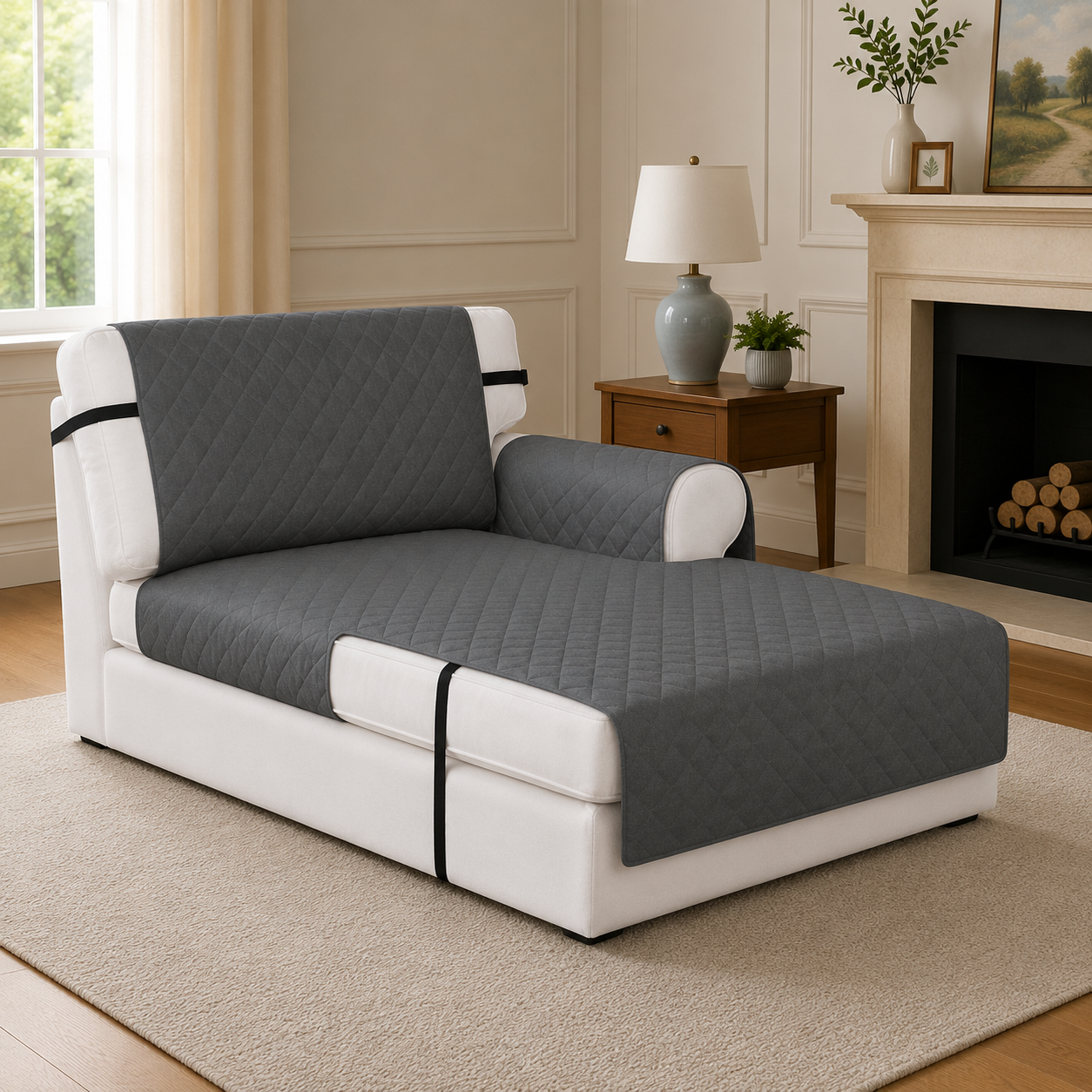 L Shape chaise lounge Sofa Mat Couch Slipcover