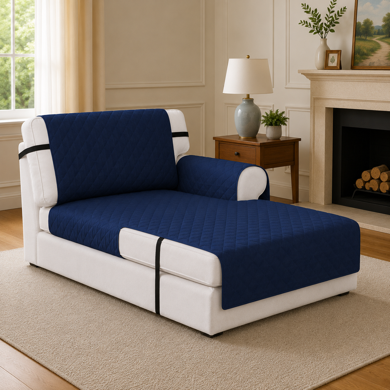 L Shape chaise lounge Sofa Mat Couch Slipcover