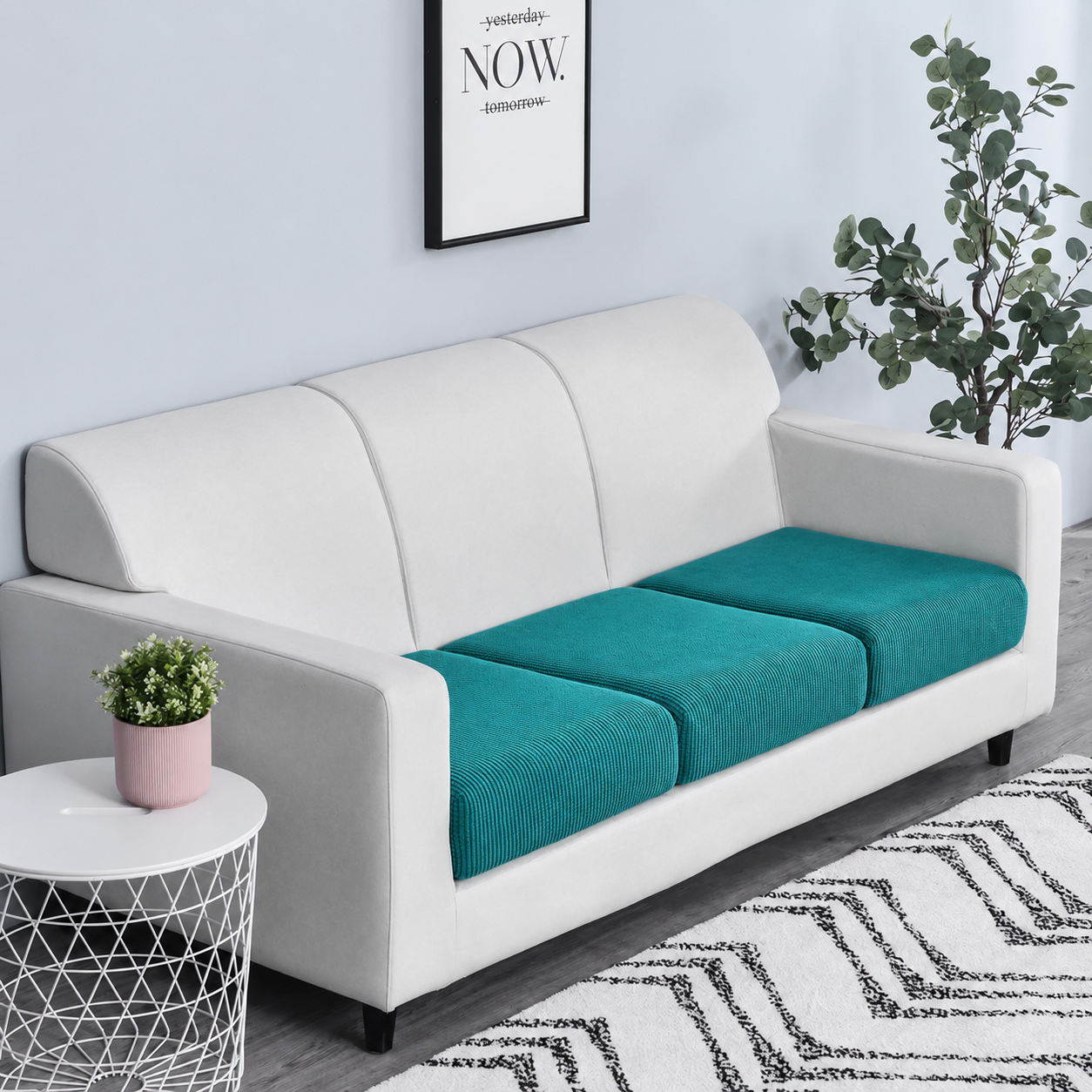 Anti Slip Jacquard L Shaped Cushion Sofa Couch Cover
