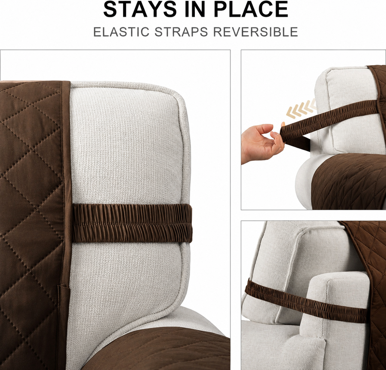 Quilted Slipcover Mat Armchair Couch Sofa Cover