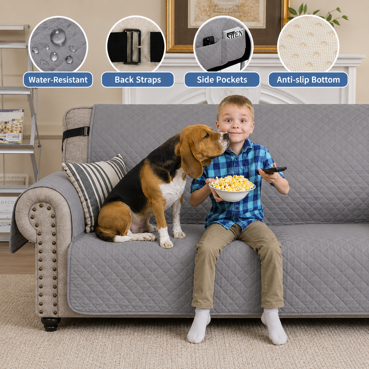 Slipcover Recliner Armchair Sofa Mat Couch Cover