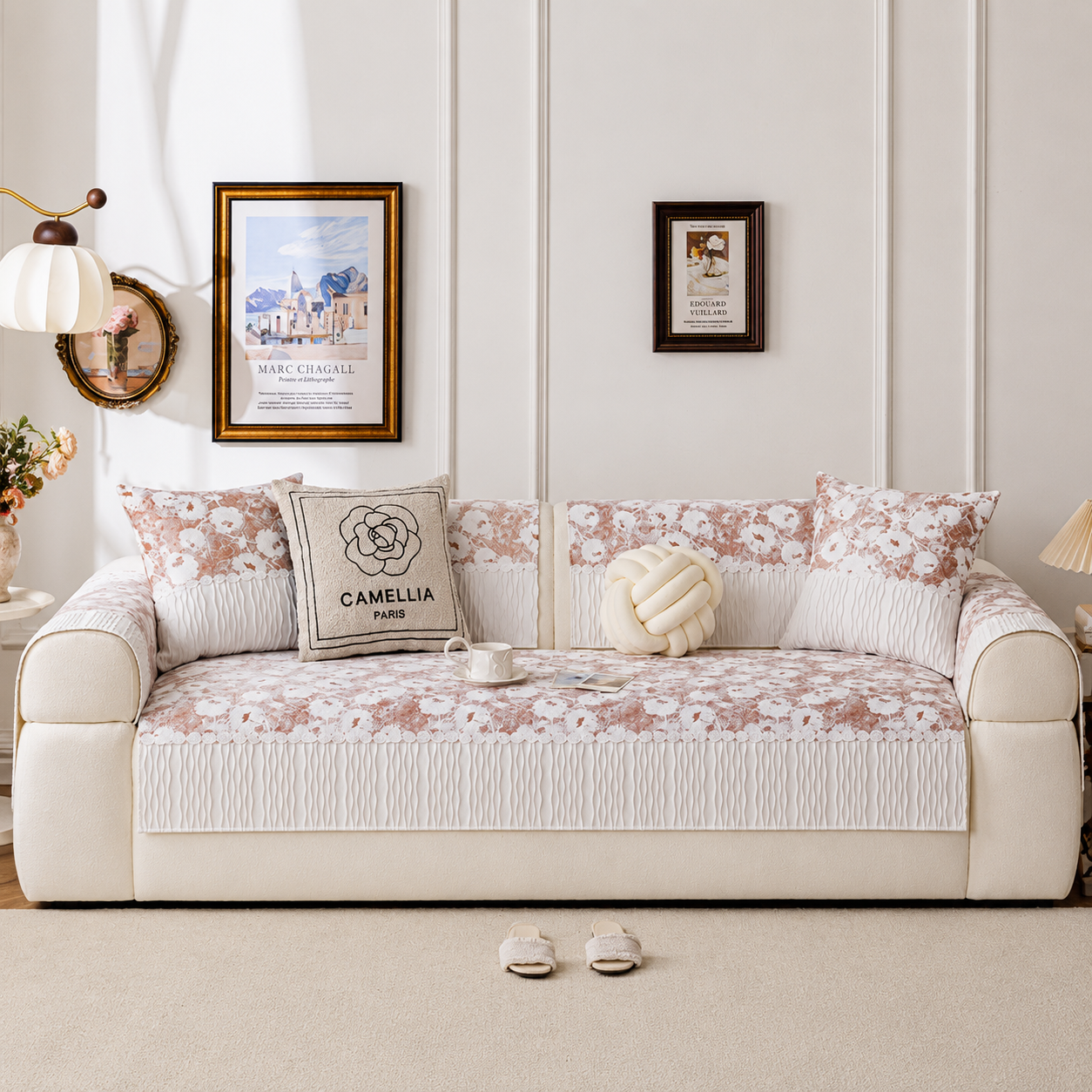 Non Slip Floral Premium Luxury Sofa Couch Cover