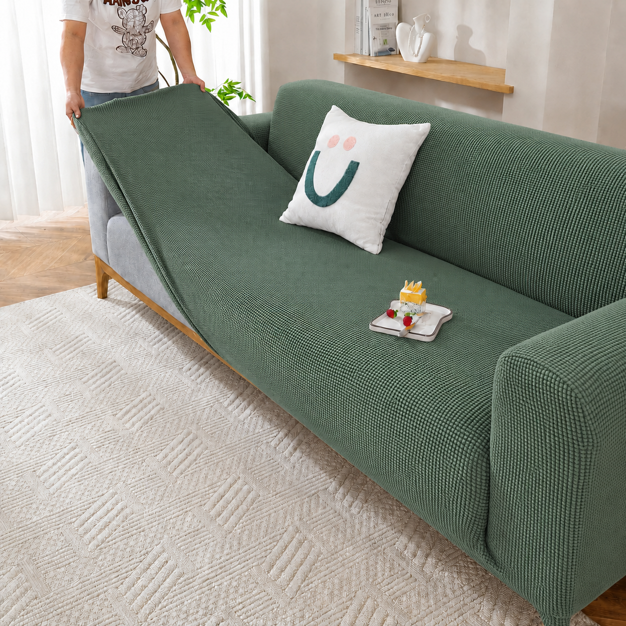 Jacquard Slipcover Sofa Couch Cover