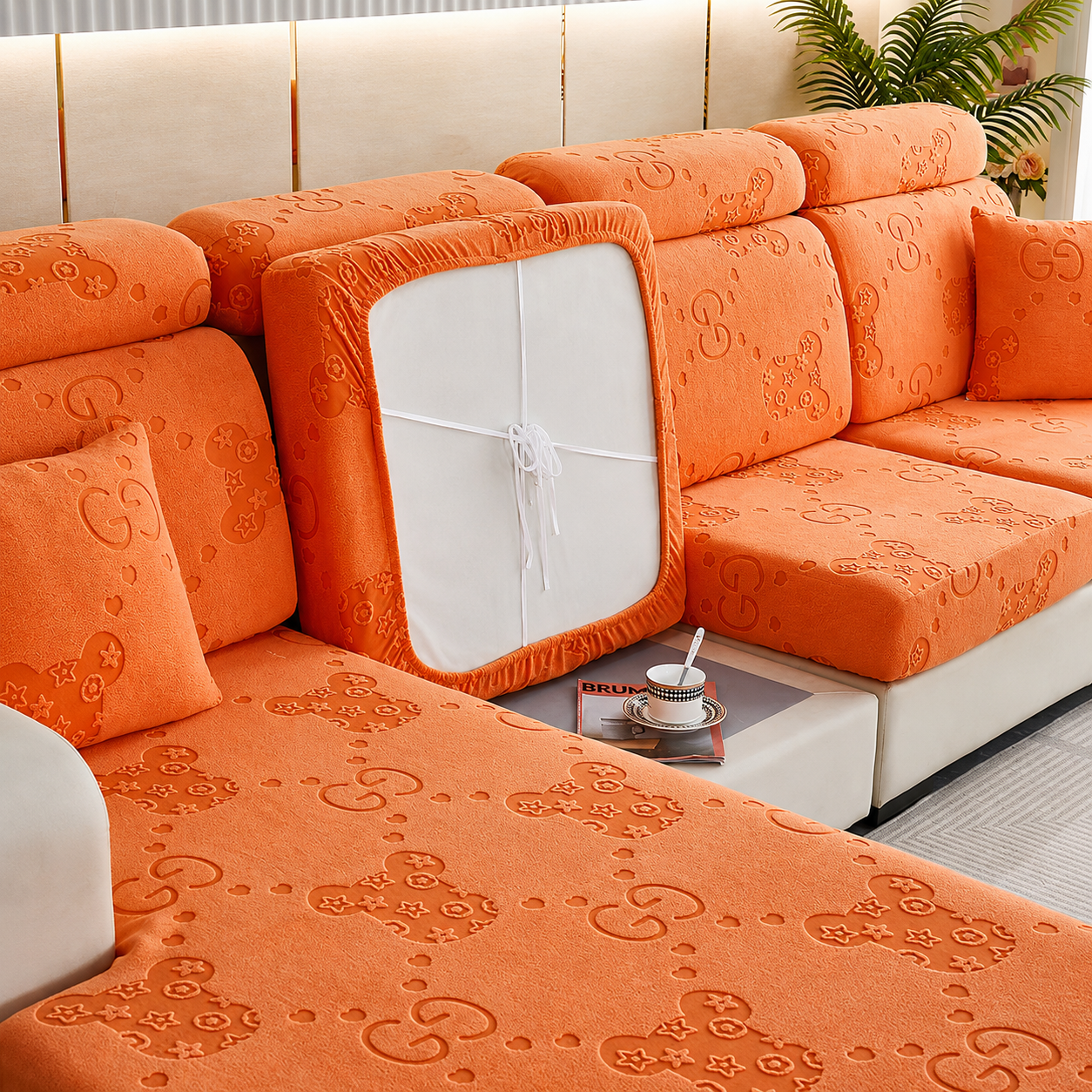 Anti Slip L Shaped Sectional Cushion Sofa Couch Cover